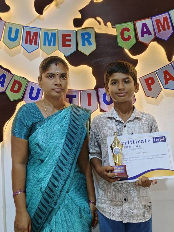 Certificate of Appreciation & Trophy
