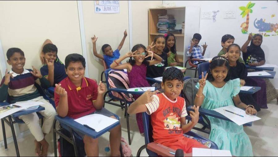 A cheerful batch of young learners
